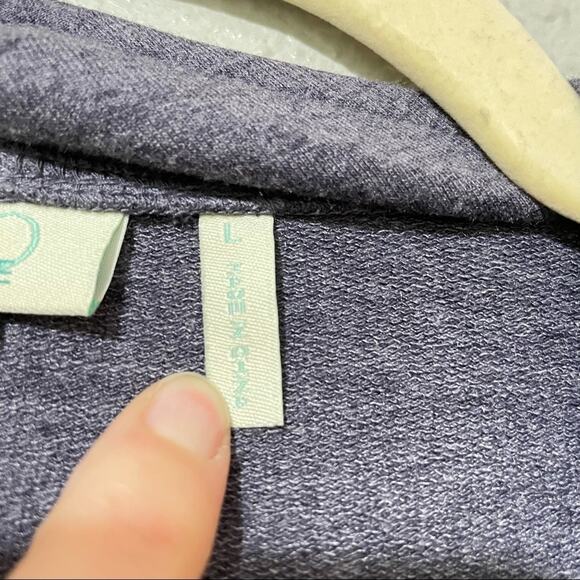 Logo Lori Goldstein Grey Open Front Cardigan Sweater Womens L Waterfall Preppy - Picture 3 of 10